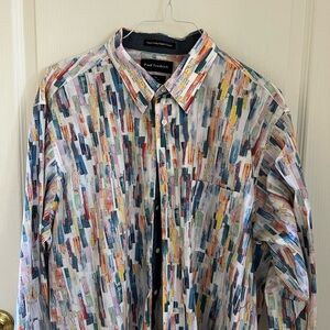 Paul Fredrick Abstract Multicolor Men's Shirt